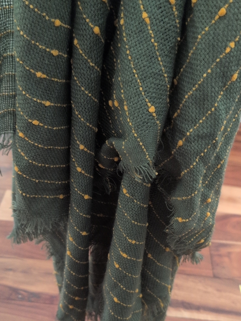 Nordstrom Brand Large Scarf Or Wrap Green And Yellow